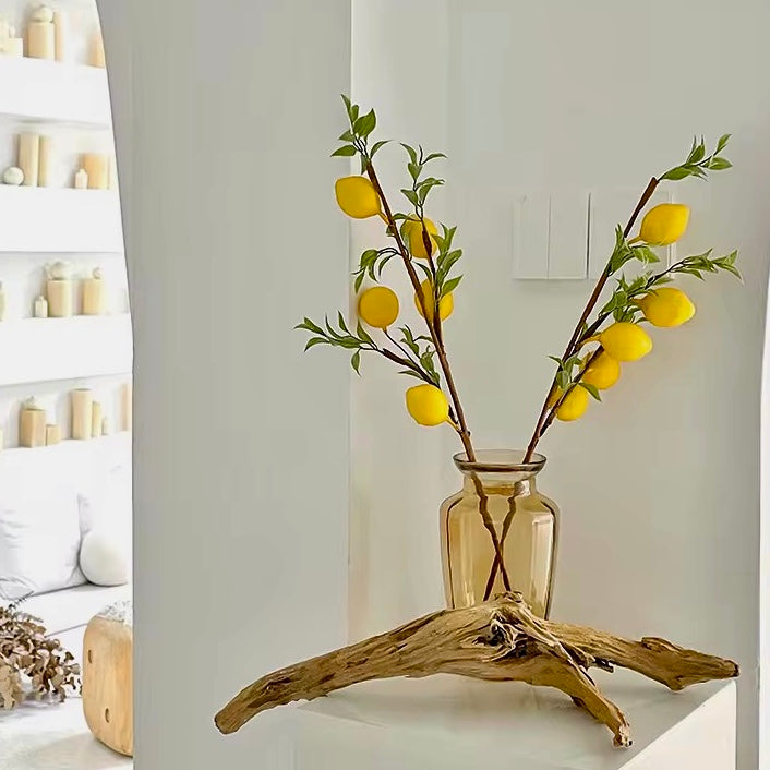 Faux Lemon Branch - Lifelike Imitation Plant Stem For Decor