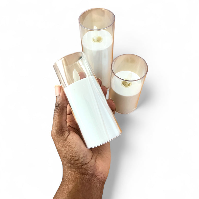 Flameless Candles - Battery Operated with Remote 3-Pack