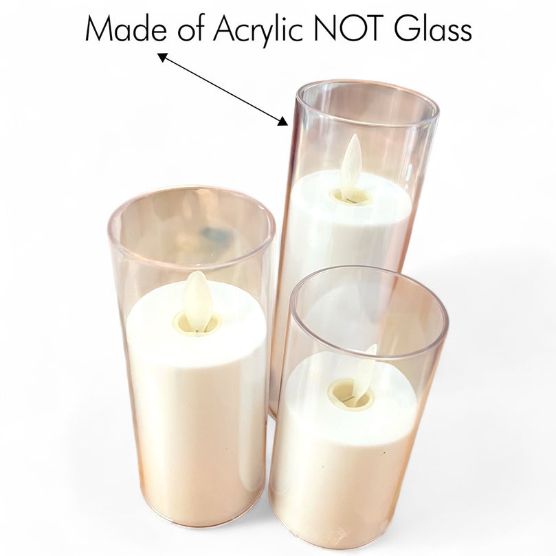 Flameless Candles - Battery Operated with Remote 3-Pack