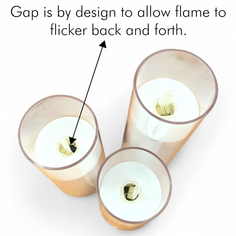Flameless Candles - Battery Operated with Remote 3-Pack