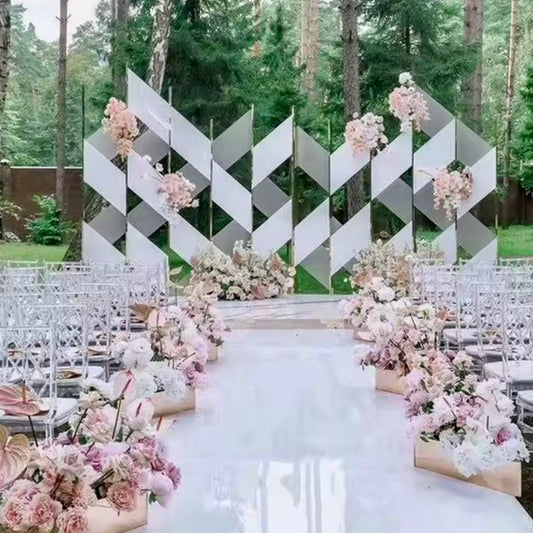 Wedding Ceremony Aisle Runner - Glossy White 47 Inch Carpet