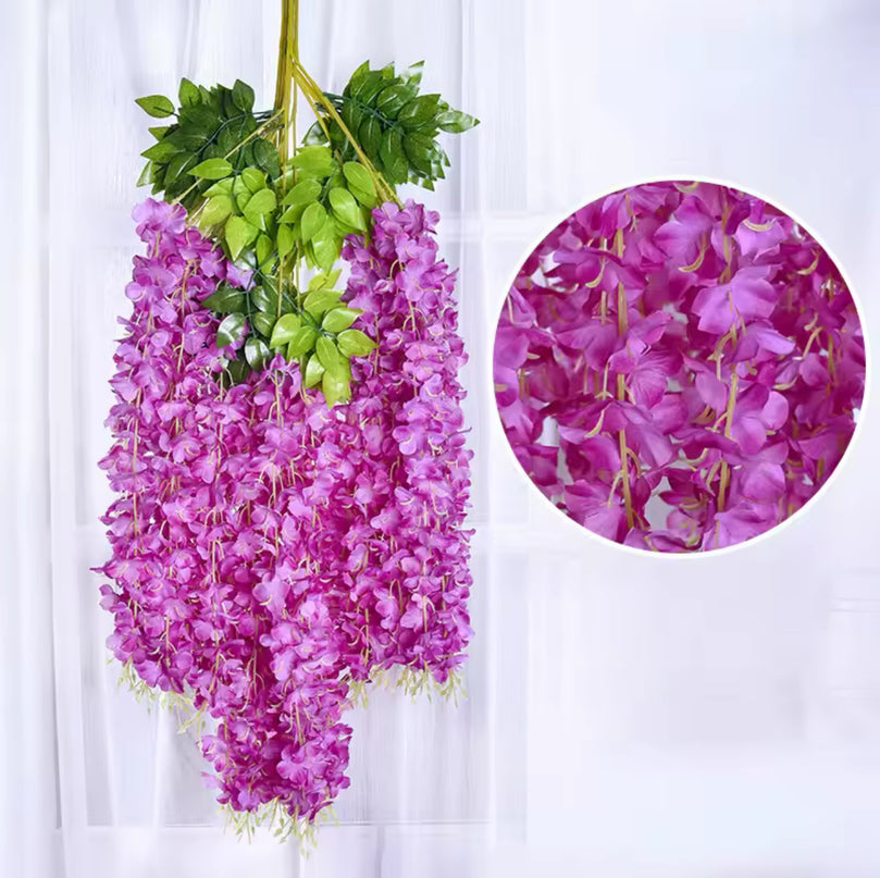 Wisteria Artificial Hanging Flowers 12-Pack