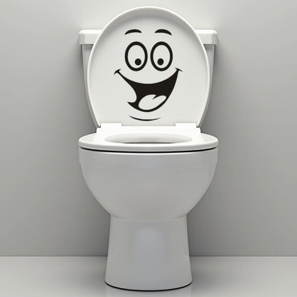 Funny Bathroom Vinyl Decal: Toilet Decor Sticker