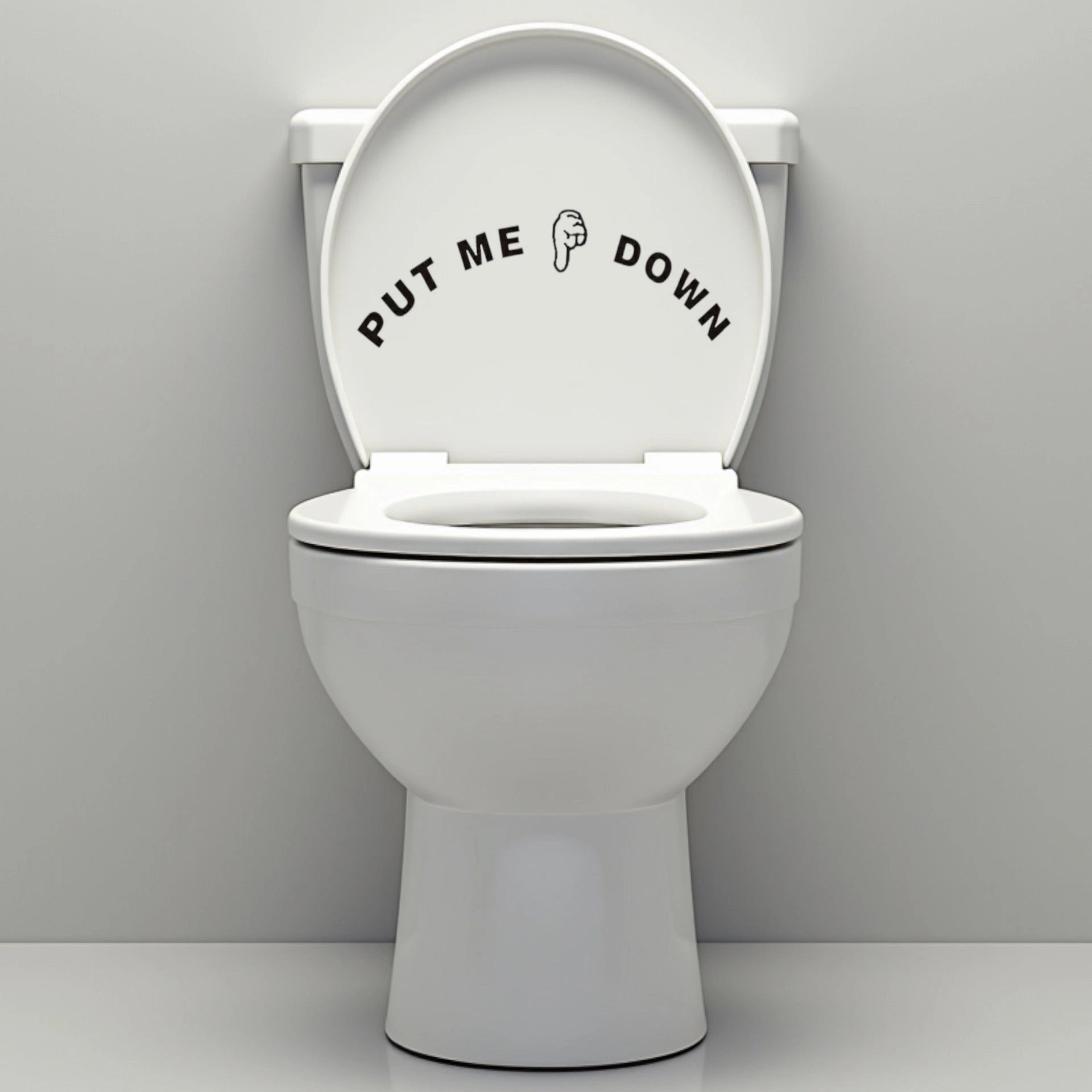 Funny Bathroom Vinyl Decal: Toilet Decor Sticker