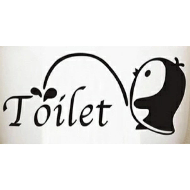 Funny Bathroom Vinyl Decal: Toilet Decor Sticker