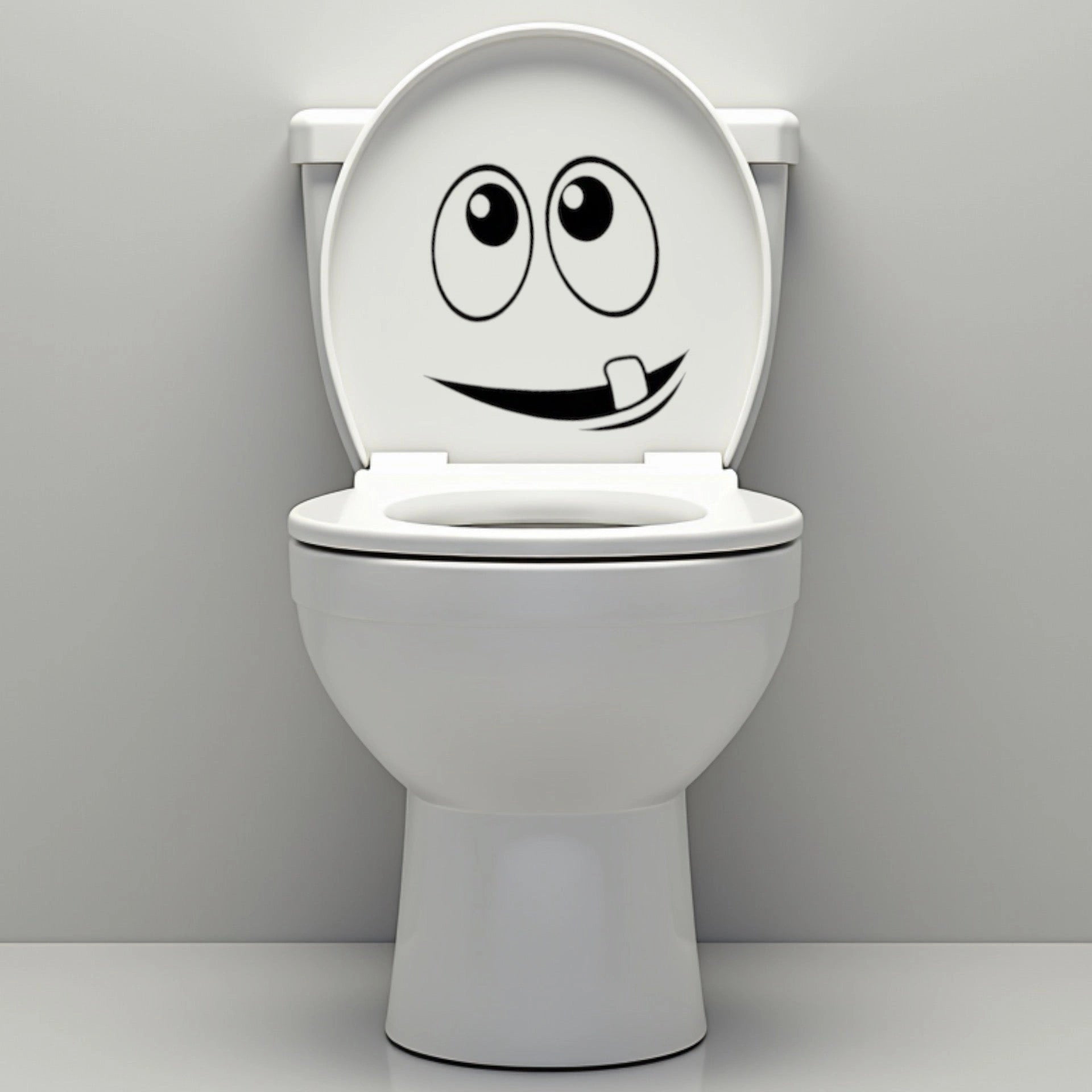Funny Bathroom Vinyl Decal: Toilet Decor Sticker