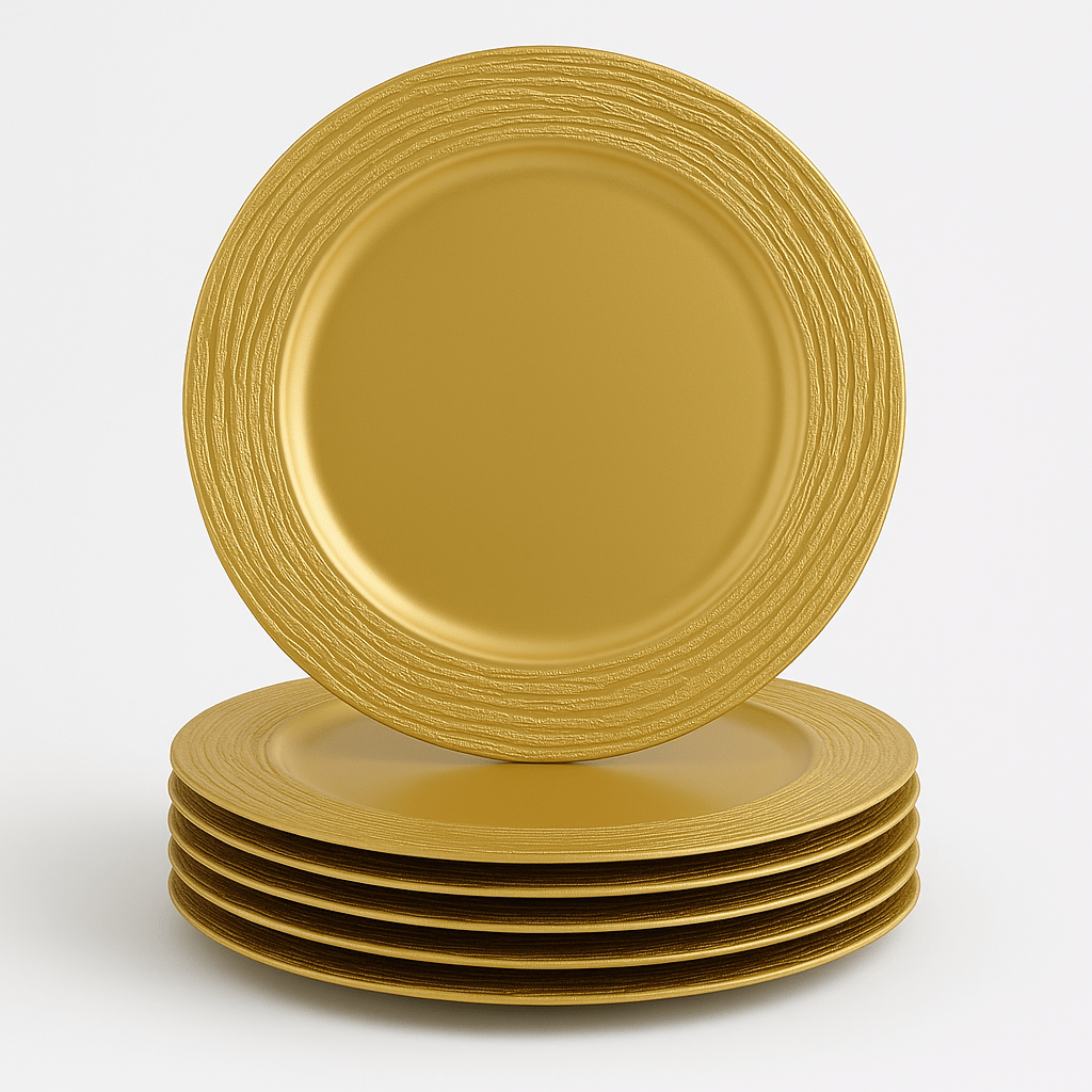 GRAIN Gold Charger Plates 6-Pack