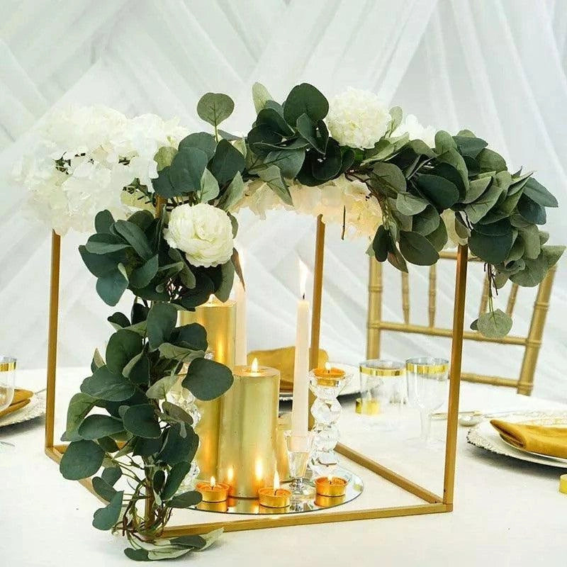 Gold Cube Dessert Table Stands | 5-Piece Cake Display Risers