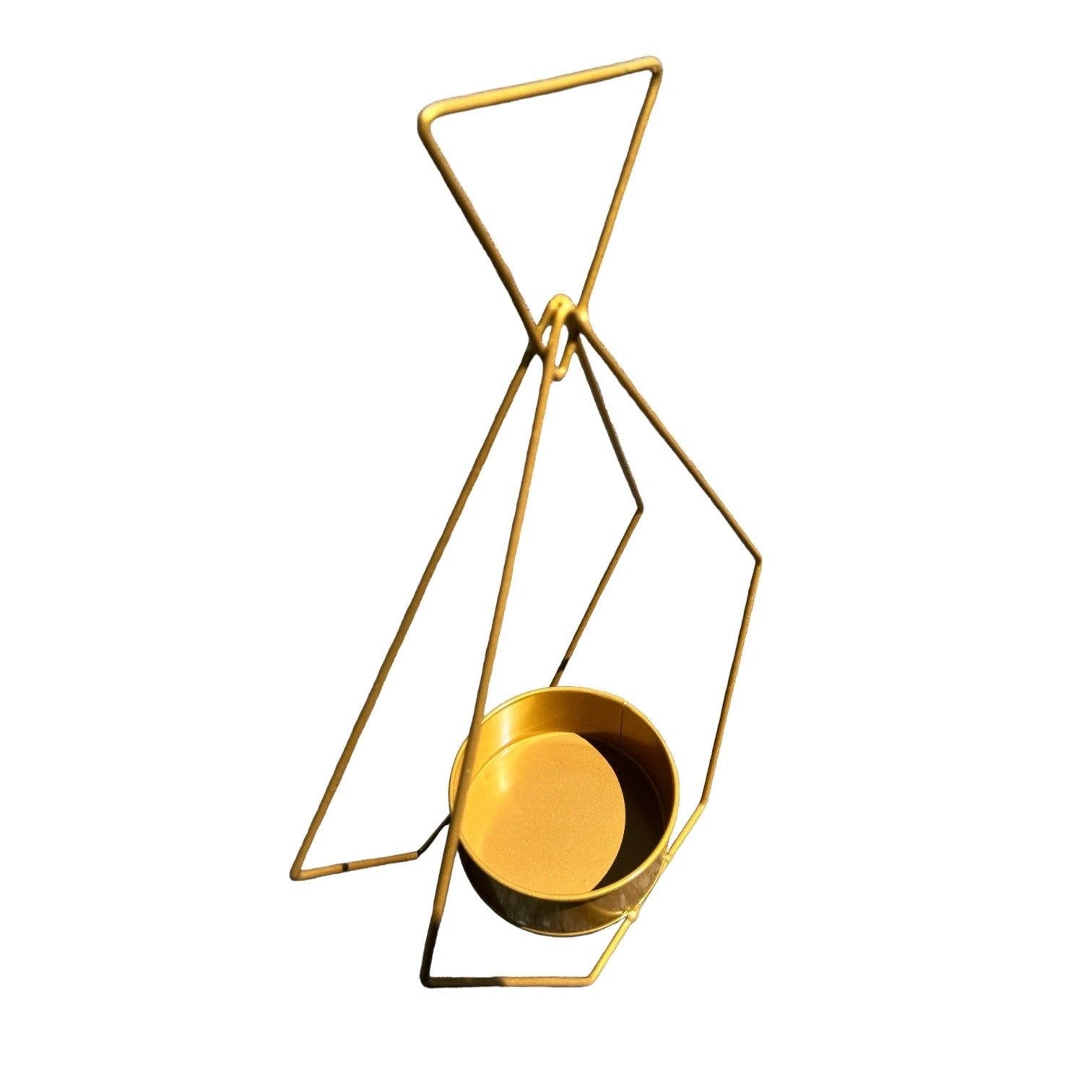 Gold Diamond Flower Rack Dining Table Centerpieces 2-Pack