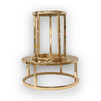 Gold Round Cake Dessert Stand Table Risers
