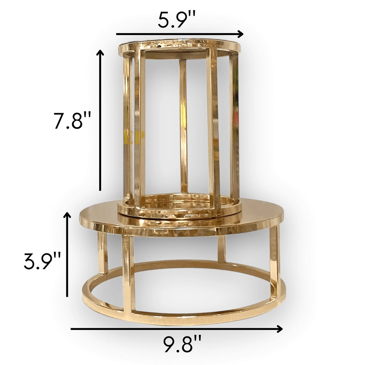 Gold Riser Round Gold Round Cake Dessert Stand Table Risers | Décor Maniacs