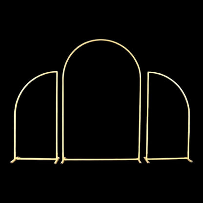 Gold Wedding Arch Decoration Backdrop 3-Piece