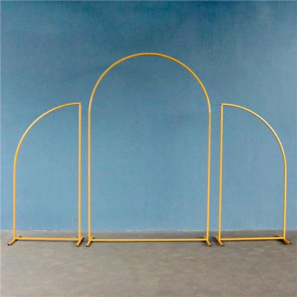 Gold Wedding Arch Decoration Backdrop 3-Piece
