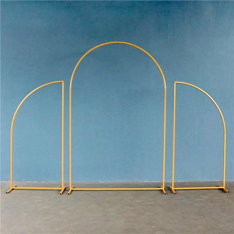 Gold Wedding Arch Decoration Backdrop 3-Piece