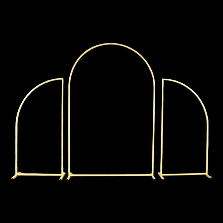 Gold Wedding Arch Decoration Backdrop 3-Piece