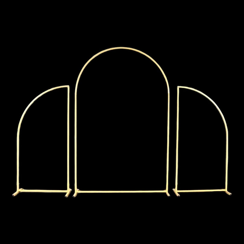 Gold Wedding Arch Decoration Backdrop 3-Piece