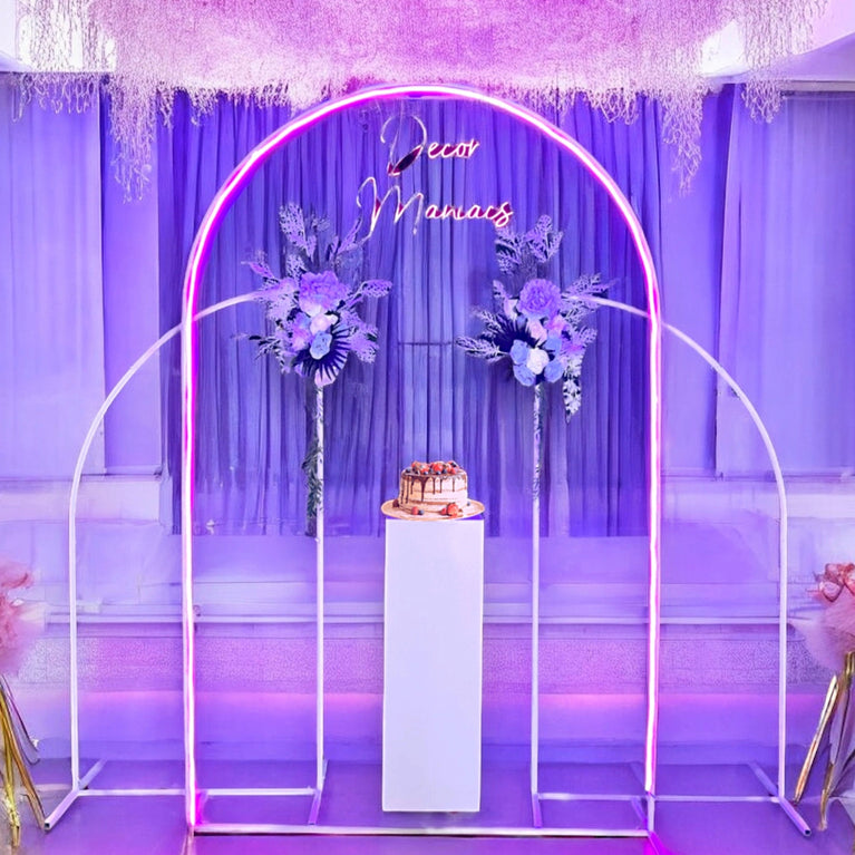 Gold Wedding Arch Decoration Backdrop 3-Piece