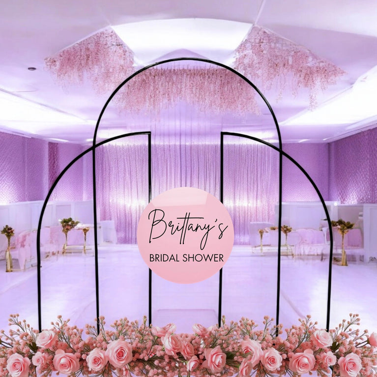 Gold Wedding Arch Decoration Backdrop 3-Piece