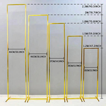 Gold Wedding Decor Backdrop Stand 5-Piece