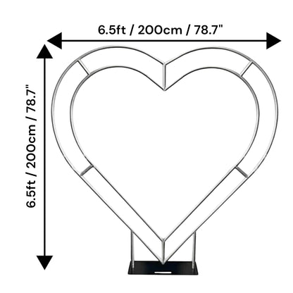 Heart-shaped Aluminum Wedding Arch: Shape of Love Backdrop Stand