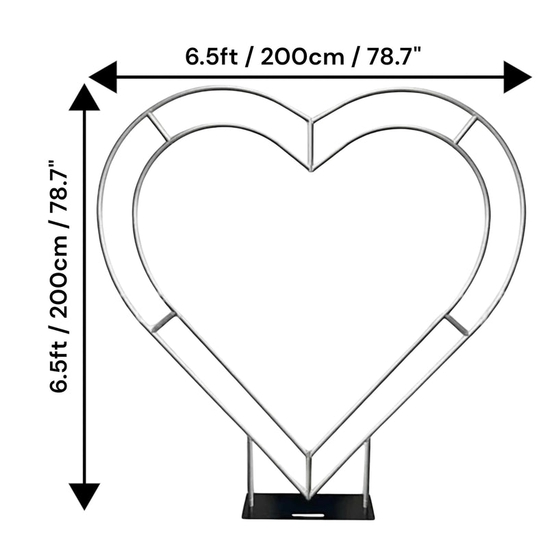 Heart-shaped Aluminum Wedding Arch: Shape of Love Backdrop Stand
