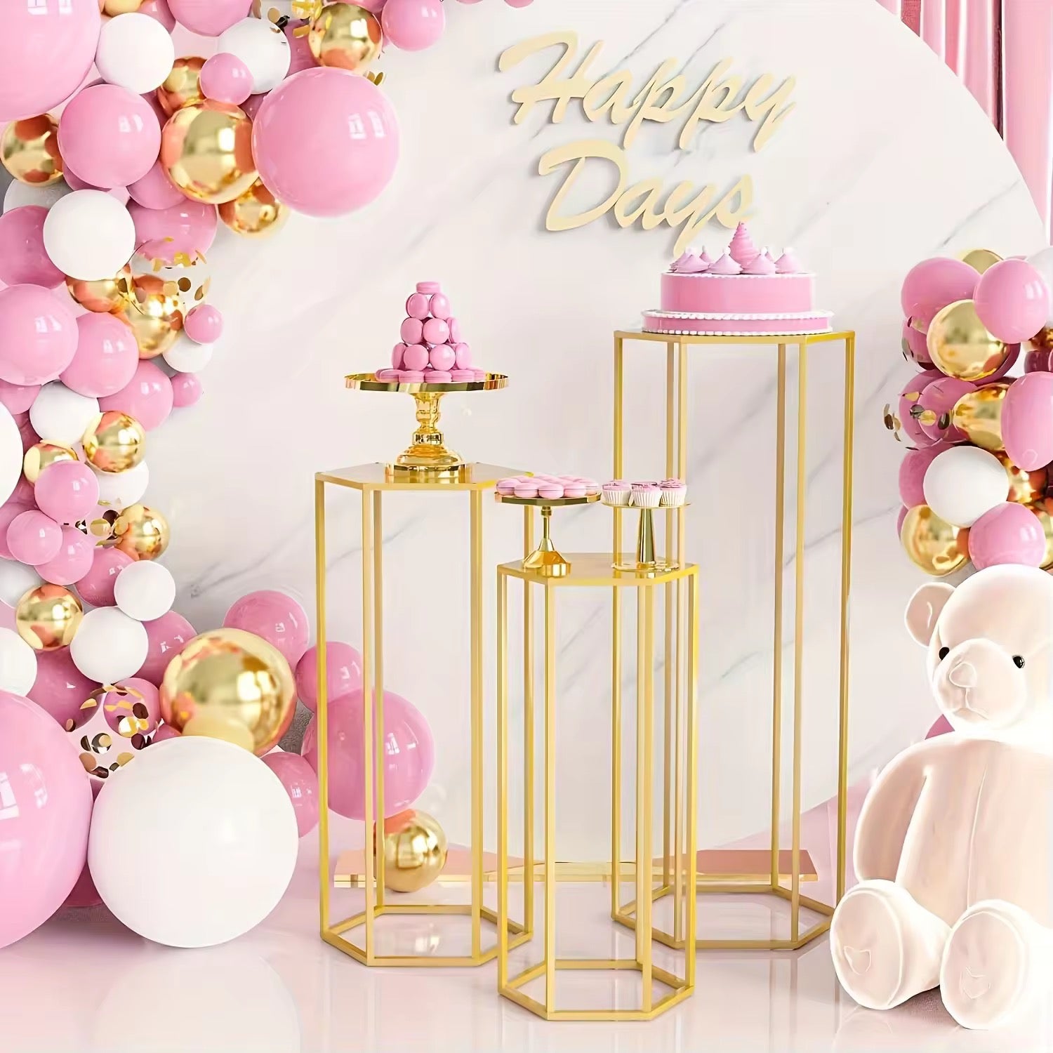 3-Piece Hex Pedestals