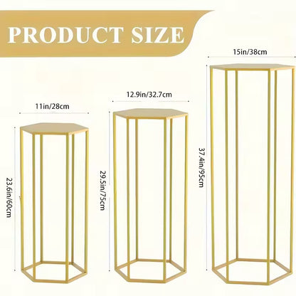 3-Piece Hex Pedestals