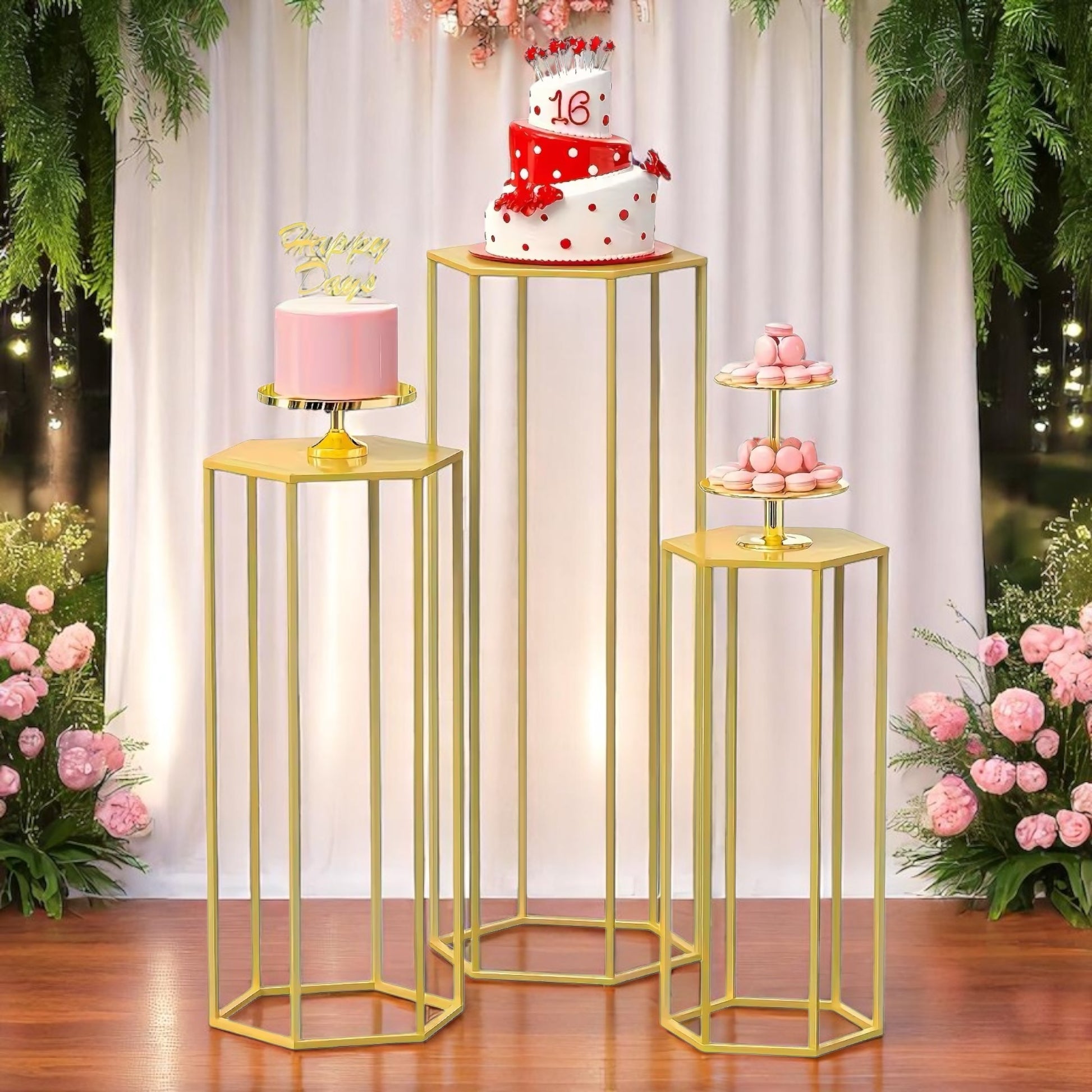3-Piece Hex Pedestals