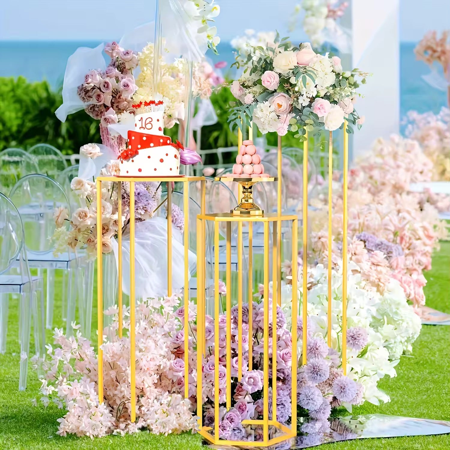 3-Piece Hex Pedestals