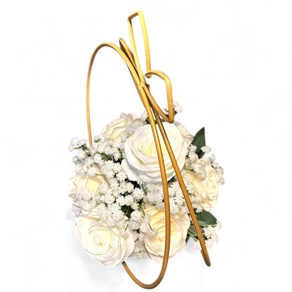 Hoop Floral Centerpiece For Simple Wedding Table Decoration