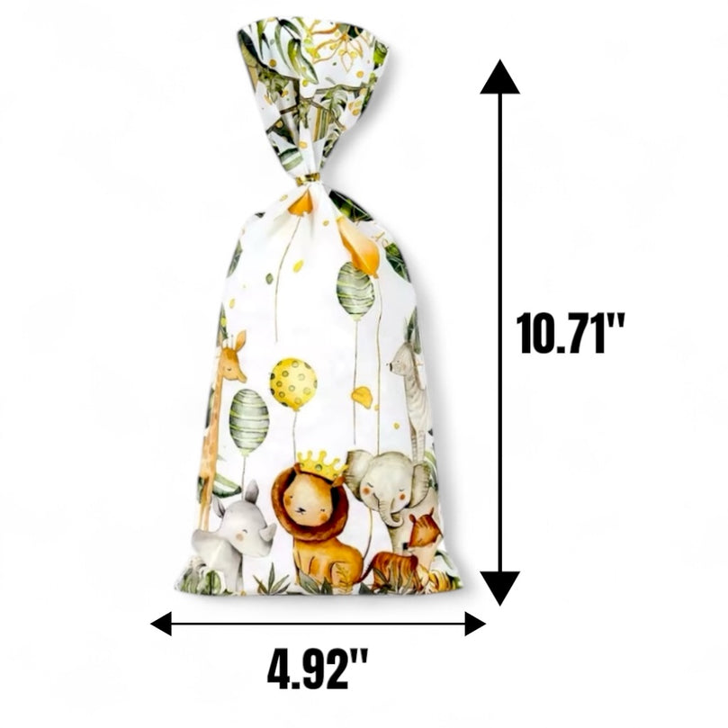 Safari Party Favors for Birthday - Jungle Treat Bags 10-Pack