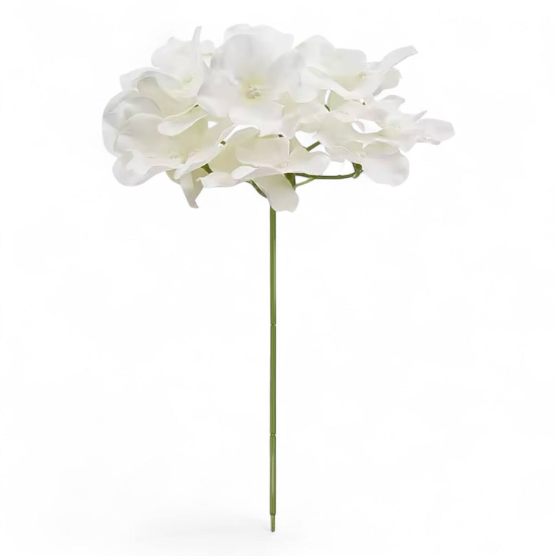 White Hydrangea Single 6 Inch Stem Artificial Flower 10-Pack