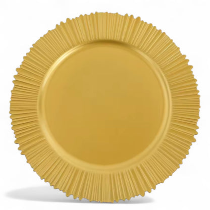 FLARE Gold Charger Plates 6-Pack