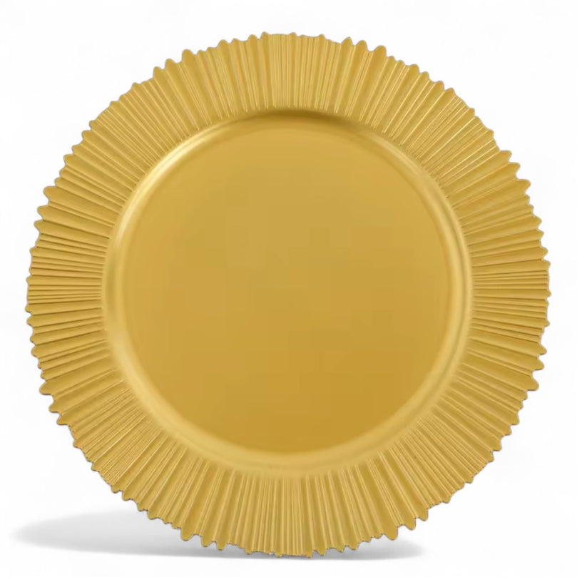FLARE Gold Charger Plates 6-Pack