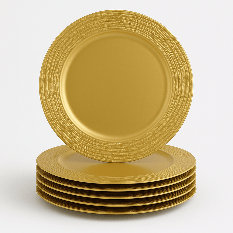 GRAIN Gold Charger Plates 6-Pack