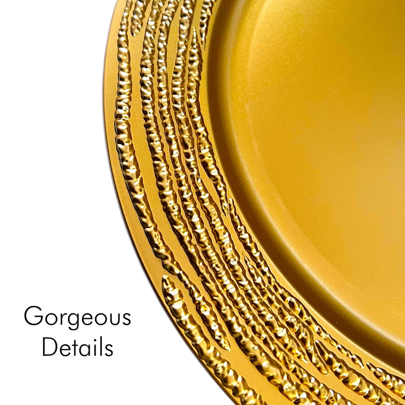 GRAIN Gold Charger Plates 6-Pack