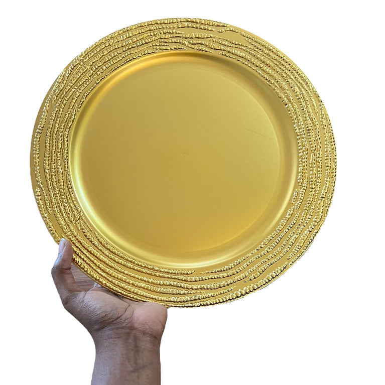 GRAIN Gold Charger Plates 6-Pack