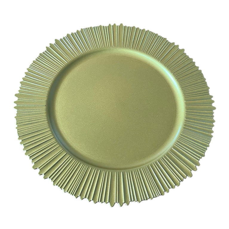 FLARE Gold Charger Plates 6-Pack | 13 Inch Dinnerware Set