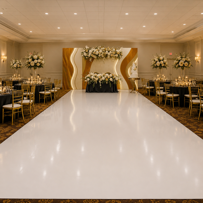 White Dance Floor For Wedding - Vinyl Wrap Service in MA