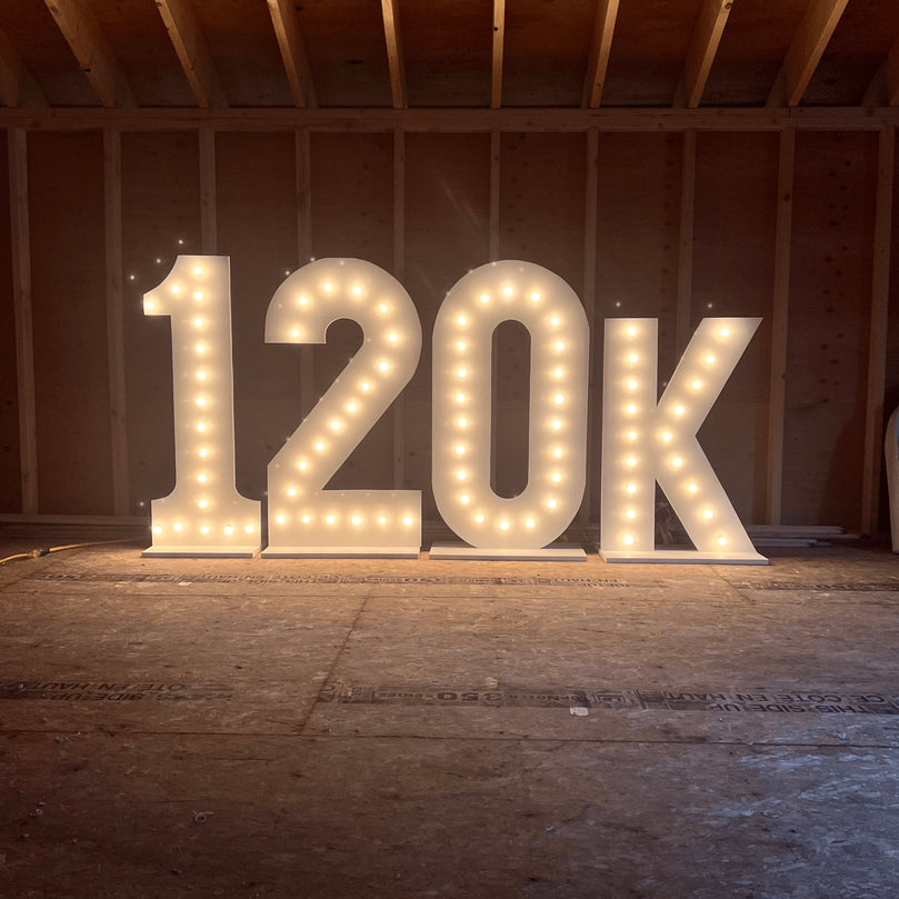 Large Flat Marquee Lighted Numbers & Letters