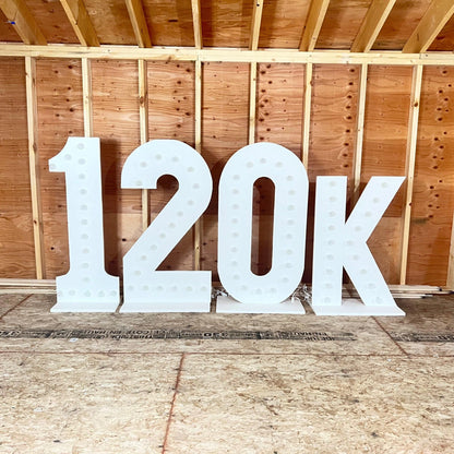 Large Flat Marquee Lighted Numbers & Letters
