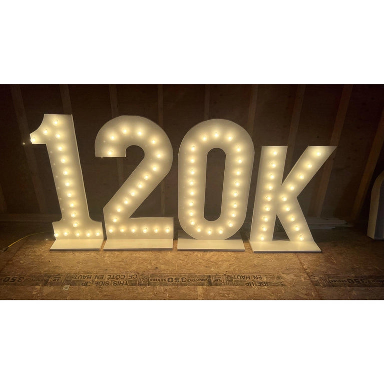 Large Flat Marquee Lighted Numbers & Letters