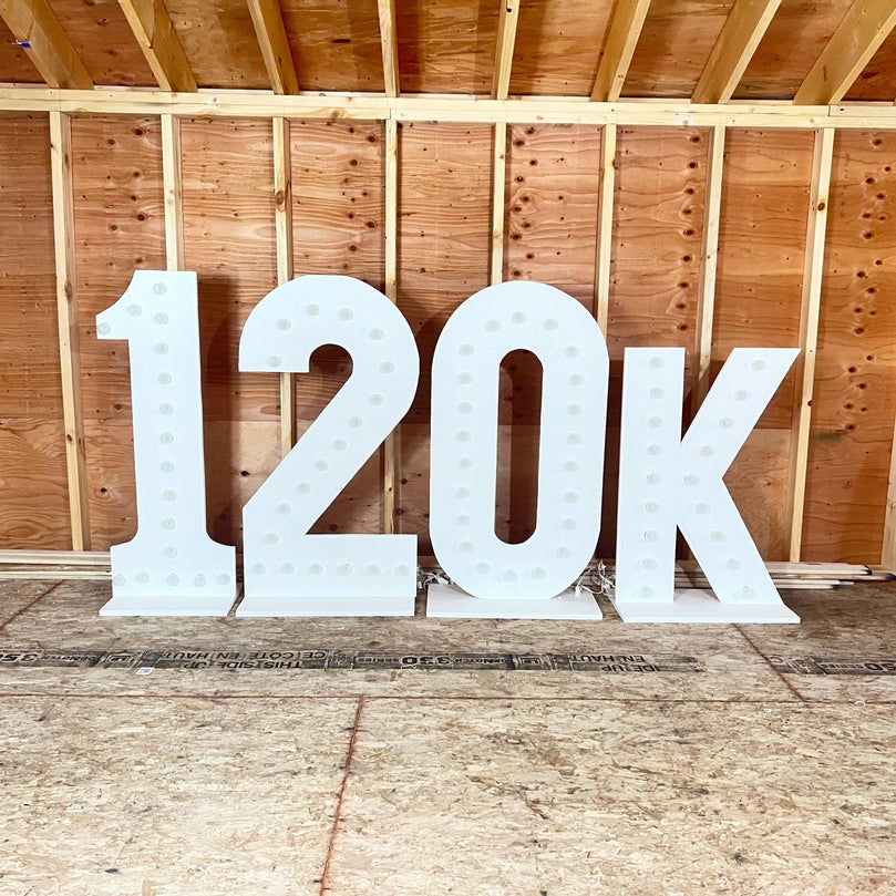 Large Flat Marquee Lighted Numbers & Letters