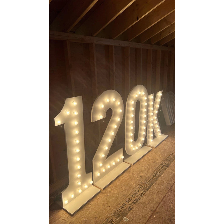 Large Flat Marquee Lighted Numbers & Letters