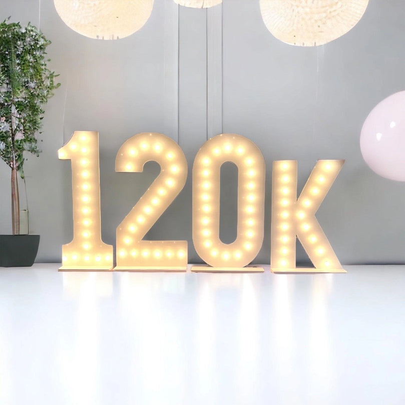 Large Flat Marquee Lighted Numbers & Letters
