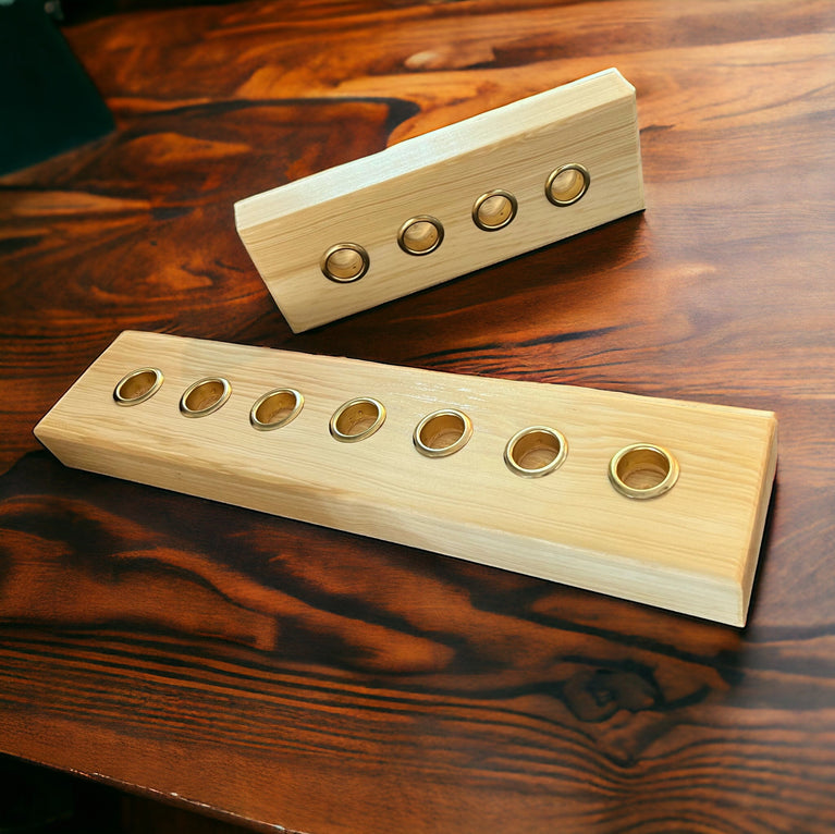 Natural Wood Decor Taper Candlestick Holder