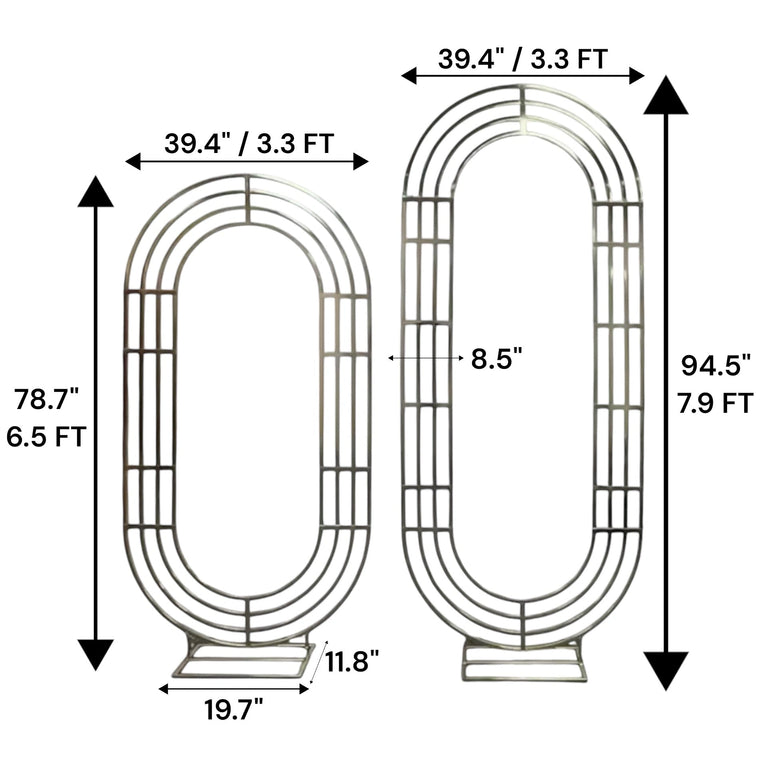 Noval Shiny Gold Wedding Backdrop Stand – Elegant Metal Arch