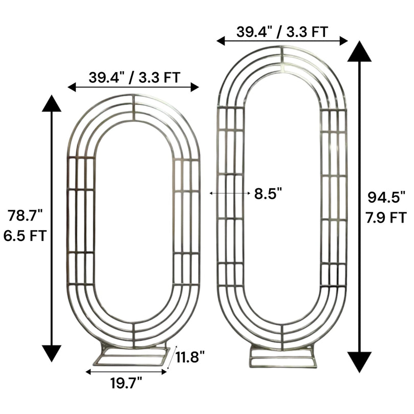 Noval Shiny Gold Wedding Backdrop Stand – Elegant Metal Arch