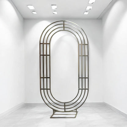 Noval Shiny Gold Wedding Backdrop Stand – Elegant Metal Arch