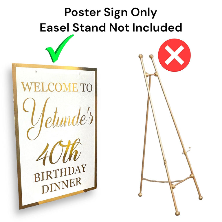 Personalized 20 x 30" Wedding Welcome Sign